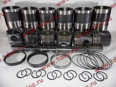Поршневая группа 340-375 (6 гильз, 6 поршней, 6 пальцев, комплект колец) DF DONG FENG (ДОНГ ФЕНГ)  для самосвала фото 1 Новосибирск